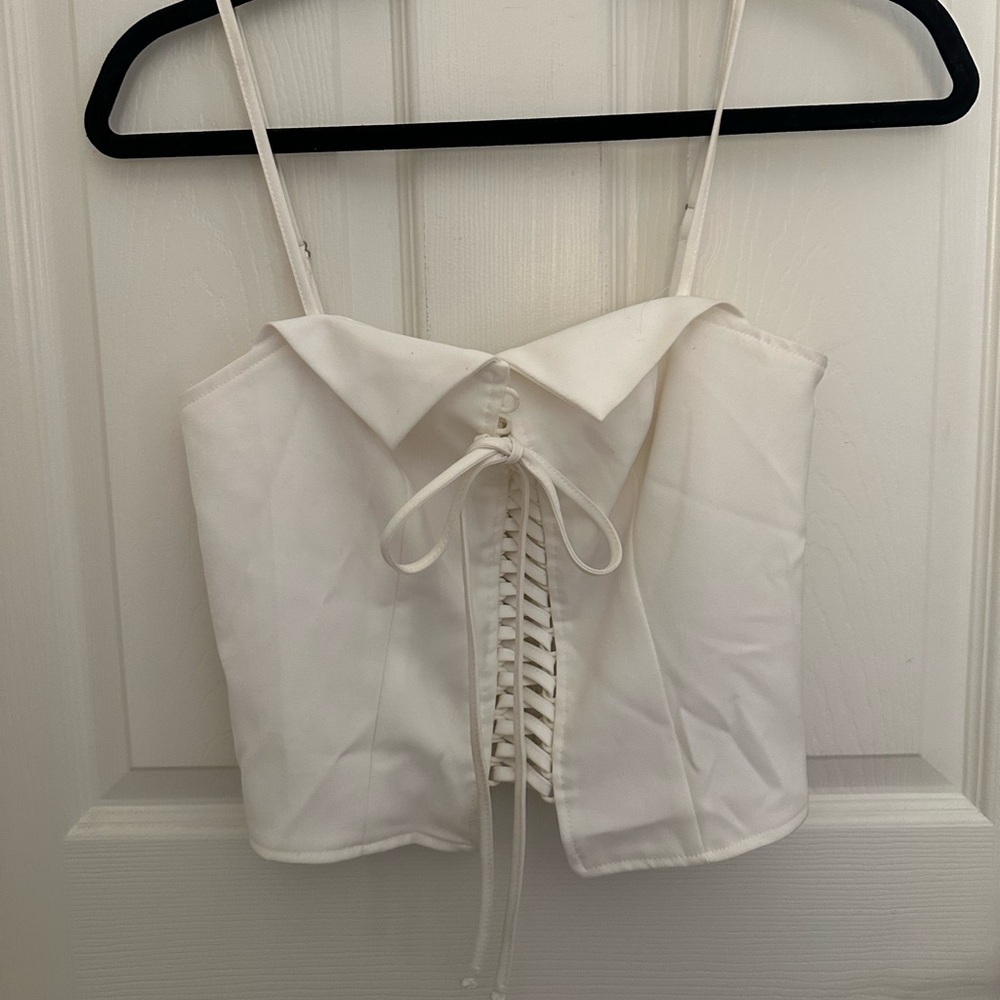 Closet Ivory Smocked Top
